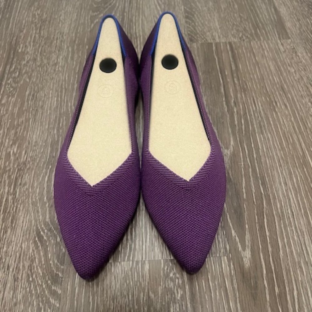 ROTHY’S – “The Point” Iris Purple shoes slip on flats sz 11.5